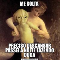 ME SOLTA PRECISO DESCANSAR PASSEI A NOITE FAZENDO CUCA