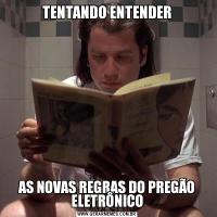 TENTANDO ENTENDERAS NOVAS REGRAS DO PREGÃO ELETRÔNICO