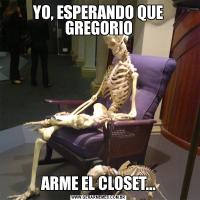 YO, ESPERANDO QUE GREGORIOARME EL CLOSET...