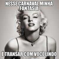 NESSE CARNAVAL MINHA FANTASIAÉ TRANSAR COM VOCÊ LINDO