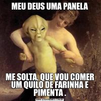 MEU DEUS UMA PANELAME SOLTA, QUE VOU COMER UM QUILO DE FARINHA E PIMENTA .
