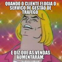 QUANDO O CLIENTE ELOGIA O SERVIÇO DE GESTÃO DE TRÁFEGO E DIZ QUE AS VENDAS AUMENTARAM.
