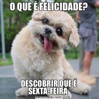 O QUE É FELICIDADE?DESCOBRIR QUE É SEXTA-FEIRA 