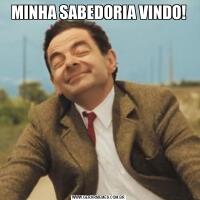 MINHA SABEDORIA VINDO!
