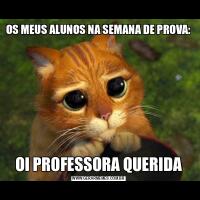 OS MEUS ALUNOS NA SEMANA DE PROVA:OI PROFESSORA QUERIDA