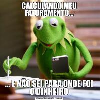 CALCULANDO MEU FATURAMENTO...... E NÃO SEI PARA ONDE FOI O DINHEIRO