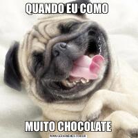 QUANDO EU COMO MUITO CHOCOLATE