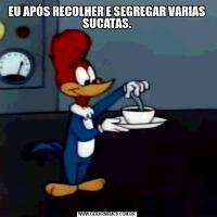 EU APÓS RECOLHER E SEGREGAR VARIAS SUCATAS.