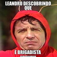 LEANDRO DESCOBRINDO QUEÉ BRIGADISTA 