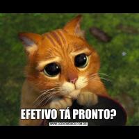 EFETIVO TÁ PRONTO?