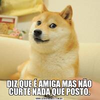 DIZ QUE É AMIGA MAS NÃO CURTE NADA QUE POSTO.