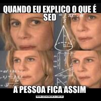 QUANDO EU EXPLICO O QUE É SEDA PESSOA FICA ASSIM