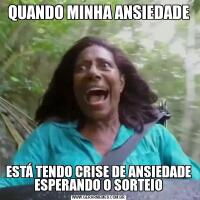 QUANDO MINHA ANSIEDADEESTÁ TENDO CRISE DE ANSIEDADE ESPERANDO O SORTEIO