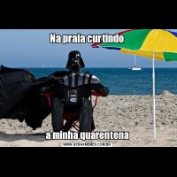 Na praia curtindoa minha quarentena