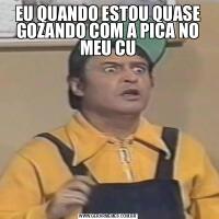 EU QUANDO ESTOU QUASE GOZANDO COM A PICA NO MEU CU