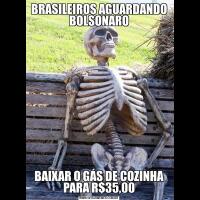 BRASILEIROS AGUARDANDO BOLSONAROBAIXAR O GÁS DE COZINHA PARA R$35,00