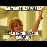VAI TRABALHAR PORRANÃO ENCHE O SACO CARALHO