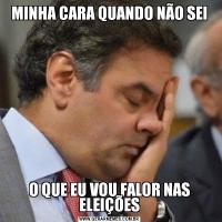 MINHA CARA QUANDO NÃO SEIO QUE EU VOU FALOR NAS ELEIÇÕES