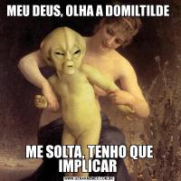 MEU DEUS, OLHA A DOMILTILDE ME SOLTA, TENHO QUE IMPLICAR 