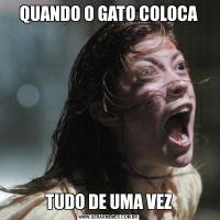 QUANDO O GATO COLOCATUDO DE UMA VEZ