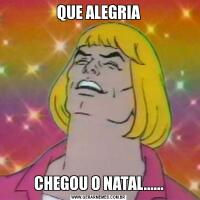 QUE ALEGRIACHEGOU O NATAL......