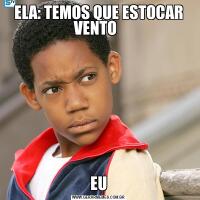 ELA: TEMOS QUE ESTOCAR VENTO  EU