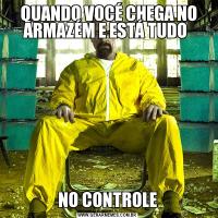 QUANDO VOCÉ CHEGA NO ARMAZÉM E ESTÁ TUDO NO CONTROLE