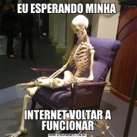 EU ESPERANDO MINHA INTERNET VOLTAR A FUNCIONAR
