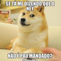 SE TÁ ME DIZENDO QUE O NEYNÃO É PAU MANDADO?