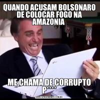 QUANDO ACUSAM BOLSONARO DE COLOCAR FOGO NA AMAZONIA ME CHAMA DE CORRUPTO P****