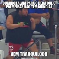 QUANDO FALAM PARA O BEDA QUE O PALMEIRAS NÃO TEM MUNDIALVEM TRANQUILOOO