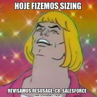 HOJE FIZEMOS SIZINGREVISAMOS RESUSAGE, C8, SALESFORCE 