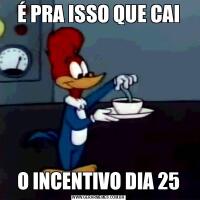 É PRA ISSO QUE CAIO INCENTIVO DIA 25