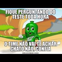 FIQUE PERGUNTANDO DO TESTE TODA HORAO TIME NÃO VAI TE ACHAR CHATO NÃO, CONFIA