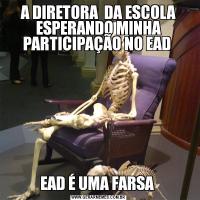 A DIRETORA  DA ESCOLA ESPERANDO MINHA PARTICIPAÇÃO NO EAD EAD É UMA FARSA 
