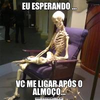 EU ESPERANDO ...VC ME LIGAR APÓS O ALMOÇO...