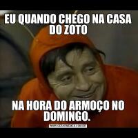 EU QUANDO CHEGO NA CASA DO ZOTONA HORA DO ARMOÇO NO DOMINGO. 