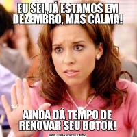 EU SEI, JÁ ESTAMOS EM DEZEMBRO, MAS CALMA!AINDA DÁ TEMPO DE RENOVAR SEU BOTOX!