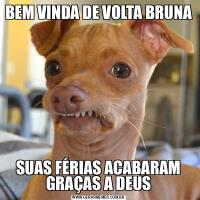 BEM VINDA DE VOLTA BRUNASUAS FÉRIAS ACABARAM GRAÇAS A DEUS