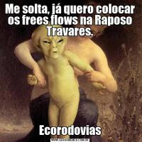 Me solta, já quero colocar os frees flows na Raposo Travares.Ecorodovias