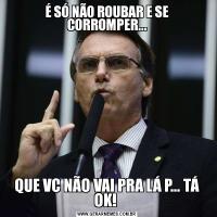 É SÓ NÃO ROUBAR E SE CORROMPER...QUE VC NÃO VAI PRA LÁ P... TÁ OK! 