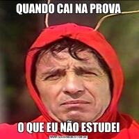 QUANDO CAI NA PROVAO QUE EU NÃO ESTUDEI