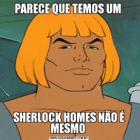 PARECE QUE TEMOS UM SHERLOCK HOMES NÃO É MESMO 