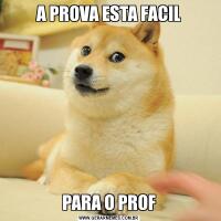 A PROVA ESTA FACILPARA O PROF