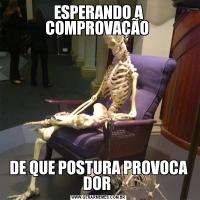 ESPERANDO A COMPROVAÇÃO DE QUE POSTURA PROVOCA DOR 