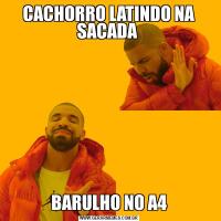 CACHORRO LATINDO NA SACADA BARULHO NO A4
