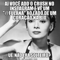 AÍ VOCÊ ADD O CRUSH NO INSTAGRAM E VÊ UM 