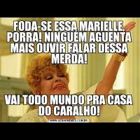 FODA-SE ESSA MARIELLE, PORRA! NINGUÉM AGUENTA MAIS OUVIR FALAR DESSA MERDA!VAI TODO MUNDO PRA CASA DO CARALHO!