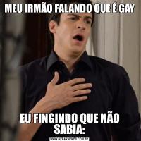 MEU IRMÃO FALANDO QUE É GAYEU FINGINDO QUE NÃO SABIA:
