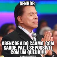 SENHOR, ABENÇOE A DO CARMO  COM SAÚDE, PAZ, É SE POSSÍVEL COM UM QUEIJO!!!!